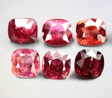 Набор из 6 красных шпинелей 4,79 карата 