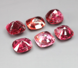 Набор из 6 красных шпинелей 4,79 карата 