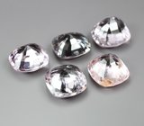 Набор из 5 разноцветных шпинелей 5,54 карата 