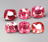 Набор из 6 красных шпинелей 4,03 карата