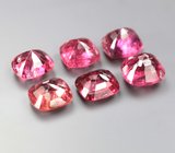 Набор из 6 красных шпинелей 4,03 карата 
