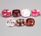 Набор из 7 разноцветных шпинелей 5,07 карата 