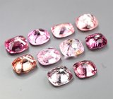 Набор из 10 разноцветных шпинелей 5,79 карата 