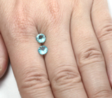 Пара "неоновых" апатитов 1,54 карата 