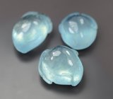 Набор из 3 резных аквамаринов 18,05 карата