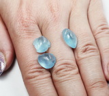 Набор из 3 резных аквамаринов 18,05 карата 