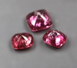 Набор из 3 пурпурновато-красных шпинелей 1,77 карата