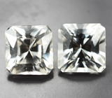 Пара чистейших бесцветных цирконов 4,98 карата 
