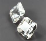 Пара чистейших бесцветных цирконов 4,98 карата 