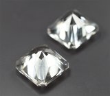 Пара чистейших бесцветных цирконов 4,98 карата