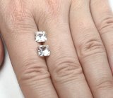 Пара чистейших бесцветных цирконов 4,98 карата