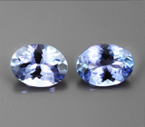 Пара чистейших танзанитов 2,03 карата 