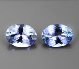 Пара чистейших танзанитов 2,03 карата