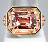 Кольцо с чистейшим крупным цирконом 6,29 карата  Золото