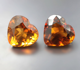Пара цитринов мадейра высокой чистоты 5,01 карата 