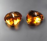 Пара цитринов мадейра высокой чистоты 5,01 карата