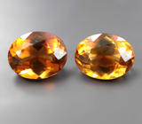 Пара чистейших цитринов мадейра 4,13 карата