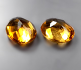 Пара чистейших цитринов мадейра 4,13 карата