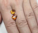 Пара чистейших цитринов мадейра 4,13 карата