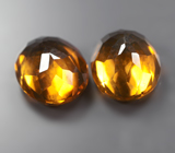 Пара цитринов мадейра высокой чистоты 5,86 карата
