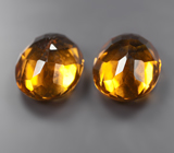 Пара цитринов мадейра высокой чистоты 5,75 карата