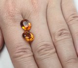 Пара цитринов мадейра высокой чистоты 5,75 карата