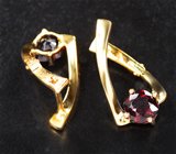 Золотые серьги с рубиновыми шпинелями 2,28 карата