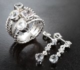 Комплект со шпинелями 3,24 карата и цирконами Золото