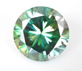 Кулон с крупным голубовато-зеленым муассанитом 5,24 карата