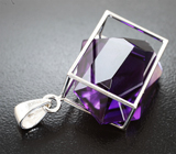 Кулон с чистейшим крупным уругвайским аметистом авторской огранки 30,3 карата