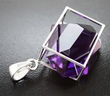 Кулон с чистейшим крупным уругвайским аметистом авторской огранки 30,3 карата