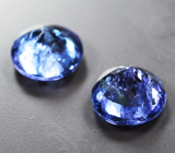 Пара танзанитов 2,59 карата 