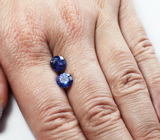 Пара танзанитов 2,59 карата 