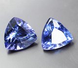 Пара танзанитов 2,01 карата 