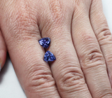 Пара танзанитов 2,96 карата 