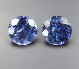 Пара танзанитов 2,02 карата 