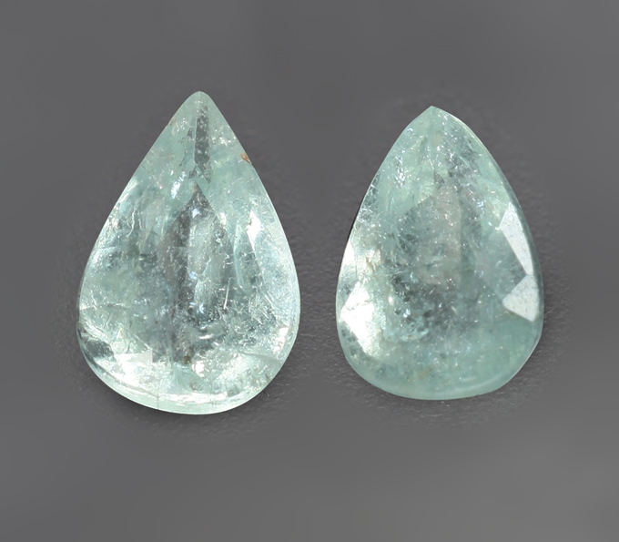 Редкая пара параиба турмалинов 1,34 карата