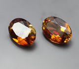 Пара желтовато-оранжевых турмалинов 1,32 карата 