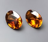 Пара желтовато-оранжевых турмалинов 1,37 карата 