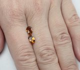 Пара желтовато-оранжевых турмалинов 1,37 карата 