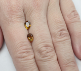 Пара оранжевато-желтых турмалинов 1,46 карата 