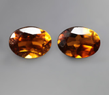 Пара желтовато-оранжевых турмалинов 1,46 карата 