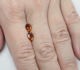 Пара желтовато-оранжевых турмалинов 1,46 карата