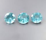 Набор из 3 «неоновых» апатитов 2,6 карата