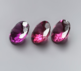 Набор из 3 чистейших родолитов 2,64 карата