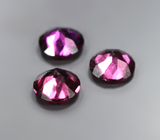 Набор из 3 чистейших родолитов 2,64 карата