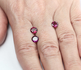 Набор из 3 чистейших родолитов 2,64 карата