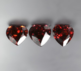 Крупный набор из 3 цирконов редкой огранки 5,28 карата