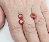 Набор из 3 мексиканских ограненных «огненных» опалов 4,65 карата