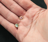 Золотые пусеты с разноцветными турмалинами 1,62 карата Золото